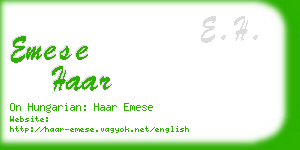 emese haar business card